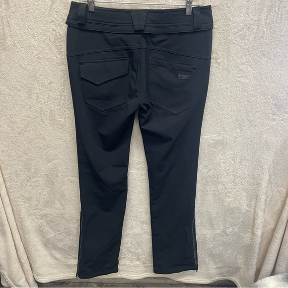 Volcom Battle Stretch Pants Womens Skinny Fit Snow Ski Zip Tech Flare black M - Picture 8 of 11